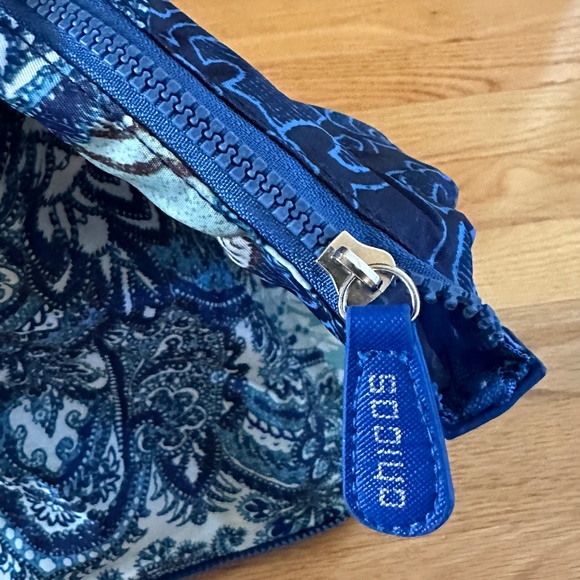 Chico's Packable Tote Blue Paisley - Picture 6 of 15